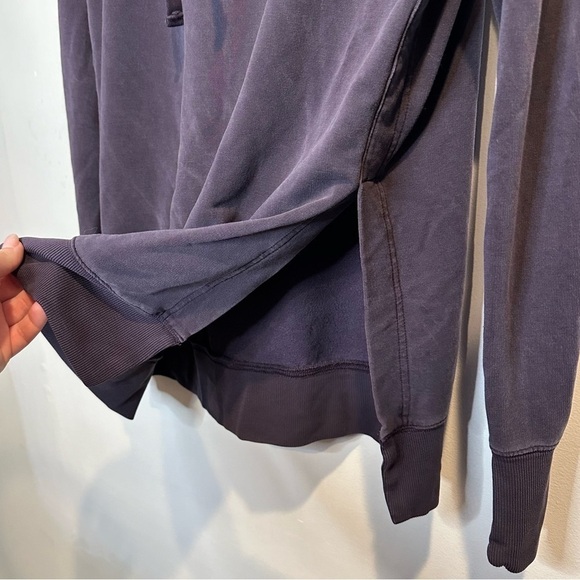 Athleta Sayulita Funnel Neck Hoodie Pull Over Regal Plum Purple Womens Size XS - Picture 5 of 8
